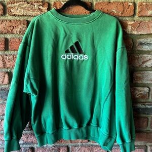 Vintage 90’s Adidas Green Men's Pullover Crewneck Sweatshirt size XL